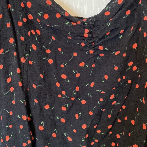 Free People Julia Cherry Print Blouse - Picture 8 of 8